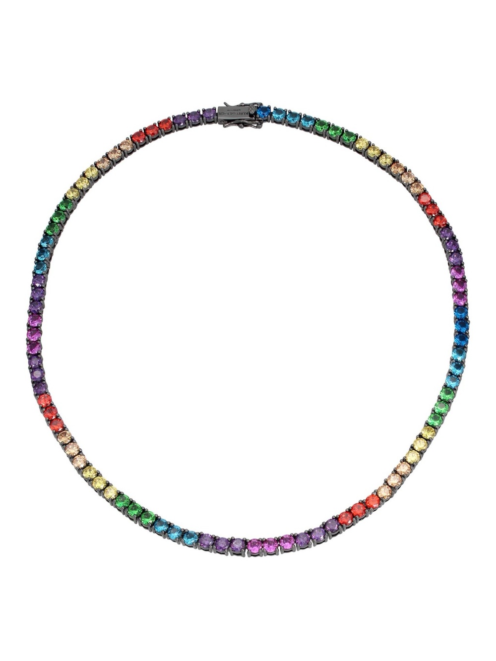 Kurt Geiger Silverstone Plate Zirconia Tennis Necklace